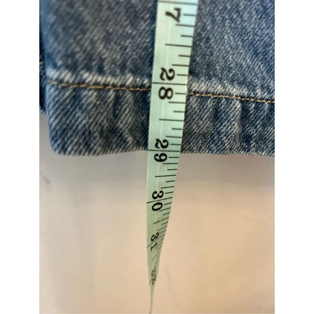 Care FP Super Sweeper Button Fly Wide-Leg Flood Jeans sz M - Picture 8 of 11